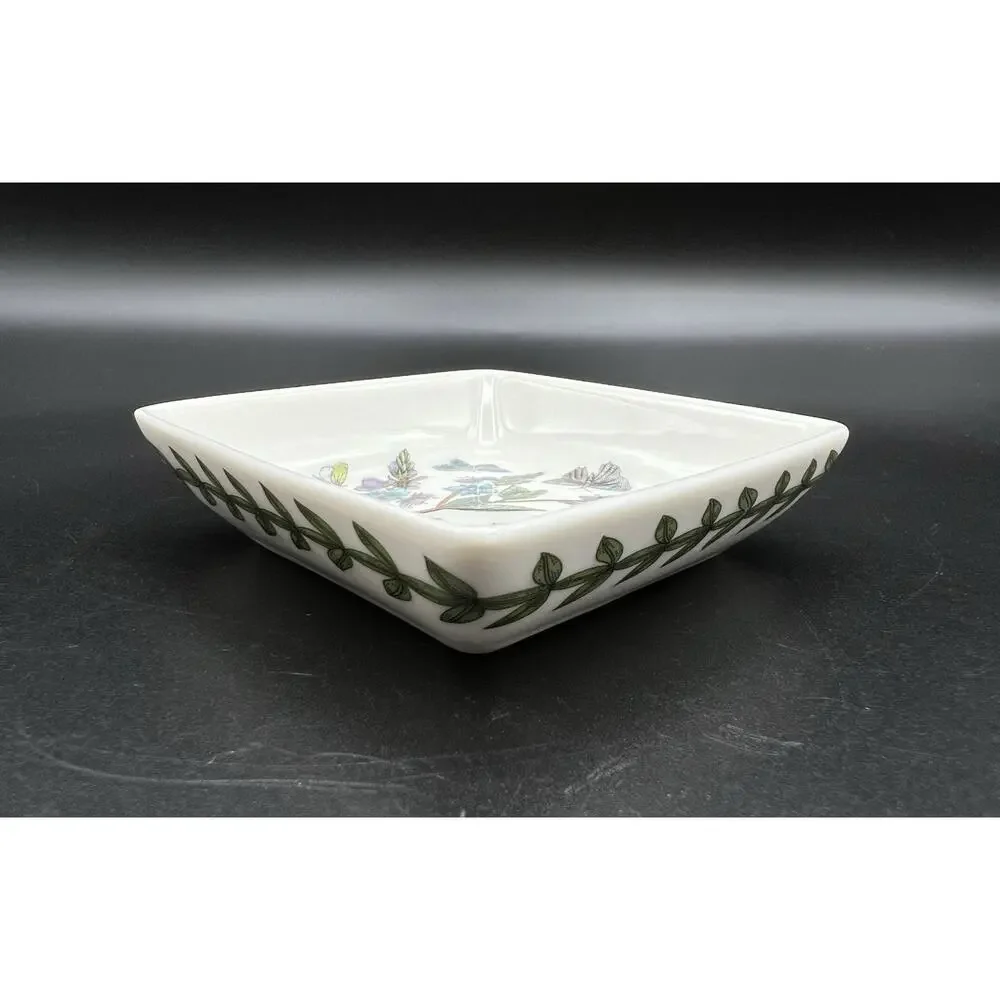 Portmeirion Botanic Garden 3” Square Trinket Dish Dipping Sauce Bowl